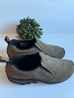 Merrell Women's Taupe Slip-On Suede Loafers